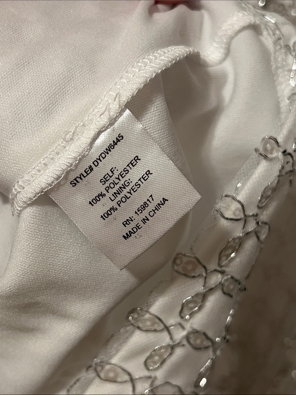 Altar'd State Mateo Fit Flare Mini White Beaded Square Neck Sheath Dress Medium - Picture 9 of 9